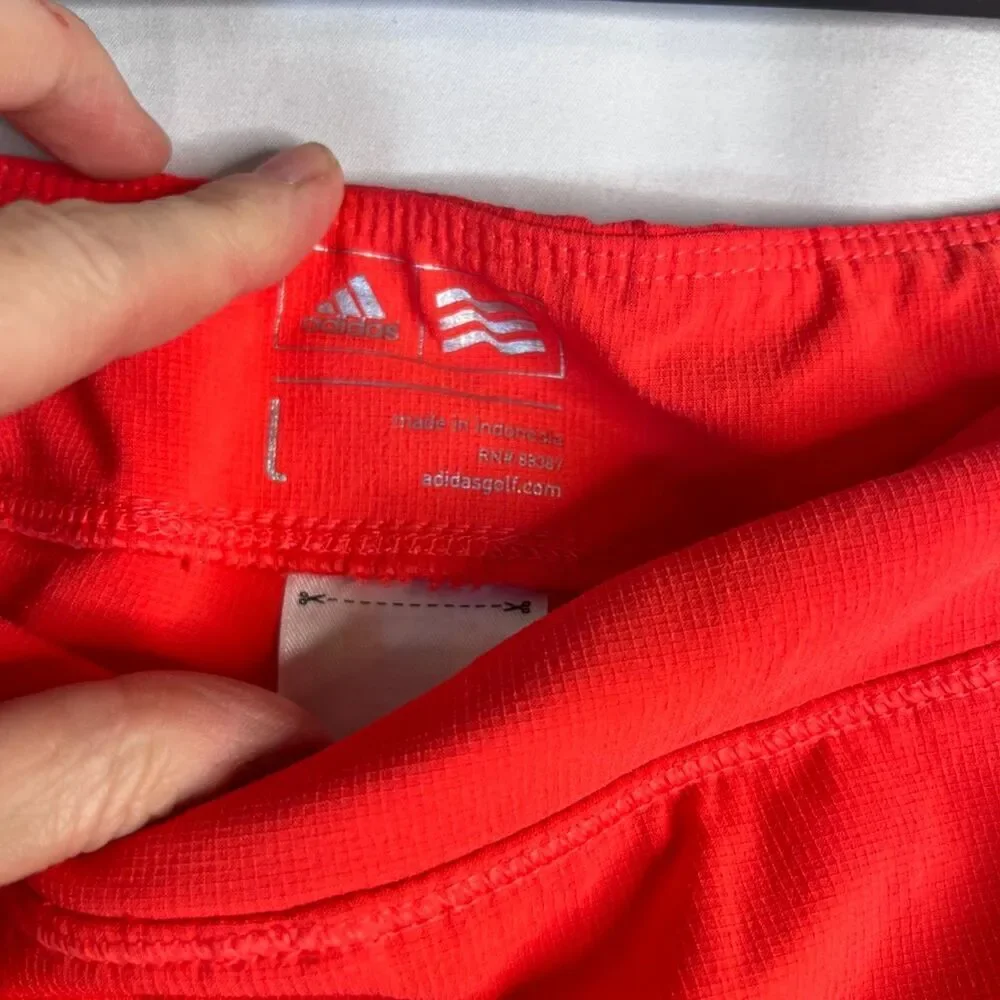 Adidas Two Tone Colorblock Front‎ Pleat Golf Skort Skirt Shorts Liner Size Large